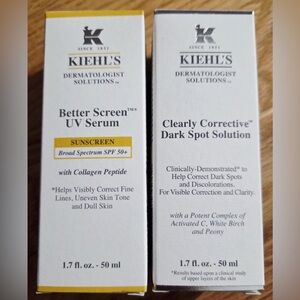Kiehl's UV Serum SPF 50+ Facial Sunscreen Collagen Peptide & Dark Spot Serum